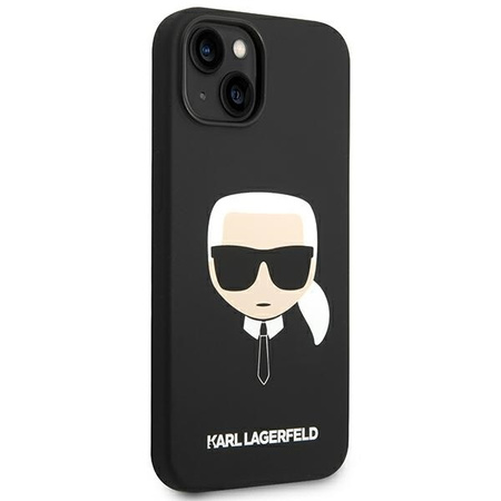 Original Case IPHONE 14 Karl Lagerfeld Hardcase Silicone Karl`s Head black