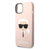 Karl Lagerfeld KLHCP14MSLKHLP iPhone 14 Plus 6,7" hardcase różowy/pink Silicone Karl`s Head