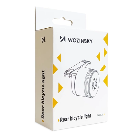 Wozinsky Fahrradrücklicht LED mit Micro-USB, rotes Licht, 5 Modi, schwarz (WRBLB2)