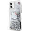 Hello Kitty Liquid Glitter Charms Kitty Head Hülle für iPhone 11 / Xr – Silber