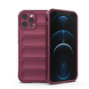 Magic Shield Case case for iPhone 12 Pro elastic armored case in burgundy