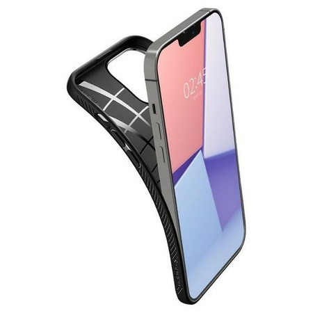 Spigen Liquid Air etui pokrowiec do iPhone 13 Pro Max cienka żelowa obudowa czarny matowy