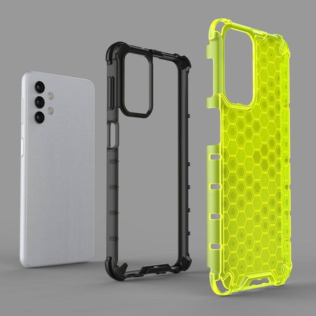 Honeycomb etui pancerny pokrowiec z żelową ramką Samsung Galaxy A32 5G przezroczysty