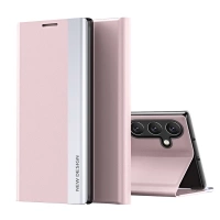 Etui Sleep Case Pro na Samsung Galaxy S25 Edge z klapką i podstawką - różowe