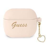 Guess GUA3LSCHSP AirPods 3 cover różowy/pink Silicone Charm Collection