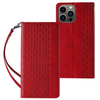 Magnet Strap Case Case for iPhone 13 Pro Pouch Wallet + Mini Lanyard Pendant Red