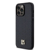 DKNY DKHMP14LPSHRPSK iPhone 14 Pro 6.1" czarny/black hardcase Leather Pattern Metal Logo MagSafe