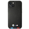 Original Case IPHONE 14 BMW Leather Stamp Tricolor MagSafe (BMHMP14S22PTDK) black