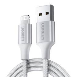 Cable Lightning to USB UGREEN 2.4A US199, 1.5m (silver)