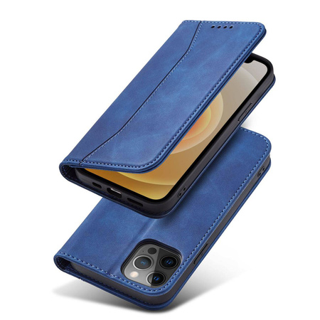 Magnet Fancy Case Case for iPhone 12 Pro Cover Card Wallet Card Stand Blue