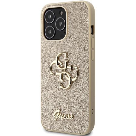 Original Case IPHONE 13 PRO Guess Hardcase Glitter Script Big 4G