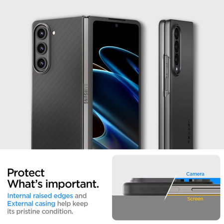 Etui Spigen Airskin Pro na Samsung Galaxy Z Fold 5 - czarne