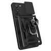 Hybrid Armor Camshield case for Samsung Galaxy A54 5G armored case with camera cover black