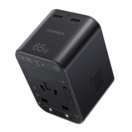 Choetech gaN 2 x USB Type C / USB 65W Power Delivery Fast Charger Black (PD5009-BK)