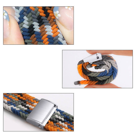 Strap Fabric replacement band strap for Watch 6 / 5 / 4 / 3 / 2 (40mm / 38mm) braided cloth bracelet orange (10)