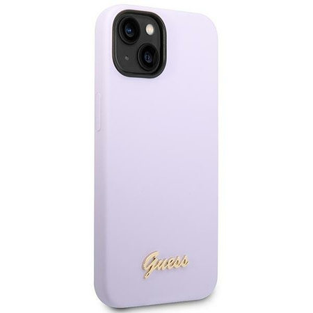 Guess Silicone Vintage - Etui iPhone 14 (fioletowy)