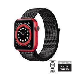 Crong Reflex - Pasek sportowy do Apple Watch 38/40/41 mm (czarny)