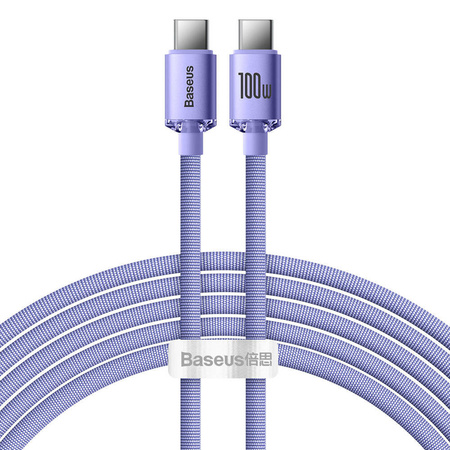 Baseus Crystal Shine Series Fast Charging Data Cable Type-C to Type-C 100W 2m Purple