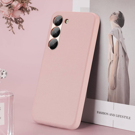 Dux Ducis Grit Hülle für Samsung Galaxy S23+ Elegante Hülle aus Kunstleder MagSafe Pink