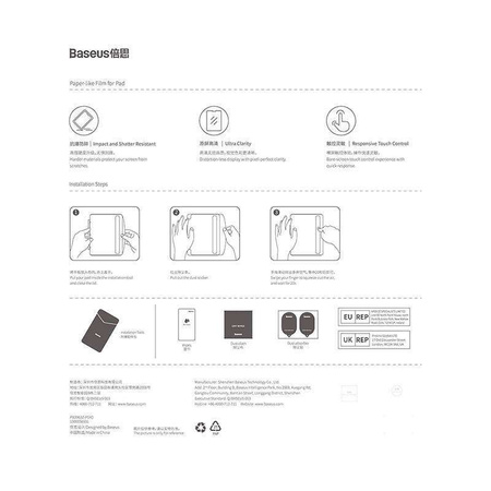 Tempered Glass IPAD 10.2 2019 / 2020 / 2021 Tempered Glass Baseus Clear