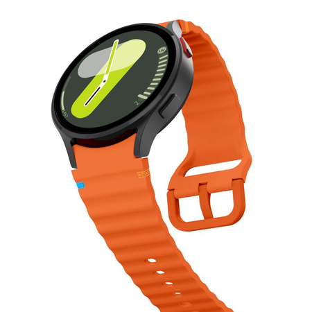 Pasek Tech-Protect Silicone Sport na Samsung Galaxy Watch 4 / 5 / 5 Pro / 6 / 7 / FE - pomarańczowy