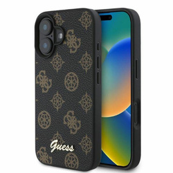 GUESS futerał do IPHONE 16 kompatybilny z MagSafe GUHMP16SPGPYSK (PU Peony Script) czarny