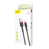 Baseus Cafule Cable - Kabel połączeniowy USB do Lightning, 2.4 A, 0.5 m (czerwony/czarny)