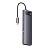 Baseus Metal Gleam Multifunktions-HUB USB Typ C 12in1 HDMI / DP / USB Typ C / Miniklinke 3,5 mm / RJ45 / SD (WKWG020213)