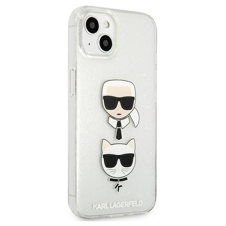 Karl Lagerfeld KLHCP13SKCTUGLS iPhone 13 mini 5,4" srebrny/silver hardcase Glitter Karl`s & Choupette