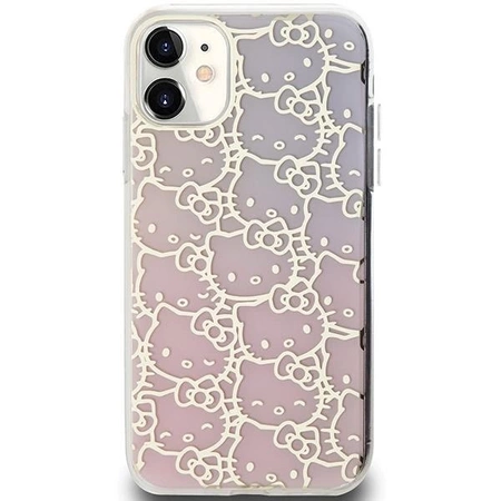 Hello Kitty IML Gradient Electrop Crowded Kitty Head Hülle für iPhone 11 / Xr – Pink