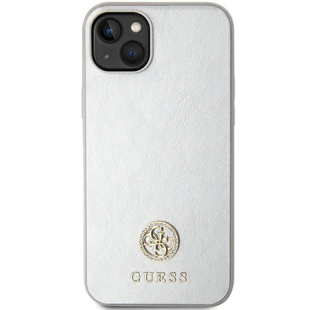 Guess GUHCP15SPS4DGPS iPhone 15 6.1&quot; silver/silver hardcase Strass Metal Logo