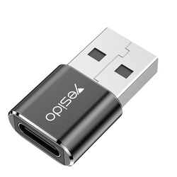 Yesido Adapter OTG GS09 - USB (męski) na Typ C (żeński)- czarny