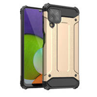 Hybrid Armor Case Tough Rugged Cover for Samsung Galaxy A22 4G golden