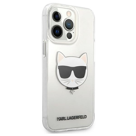 Oryginalne Etui IPHONE 13 PRO MAX 6,7" Karl Lagerfeld Hardcase Choupette Head KLHCP13XCTR transparentne