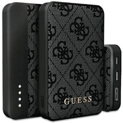 Guess Powerbank 18W GUPB10DP4GEGK 10000mAh czarny/black 4G Leather Metal Logo