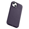 iCarer Case Leather Genuine Leather Case Cover for iPhone 14 Dark Purple (WMI14220705-DP) (MagSafe Compatible)