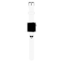 Karl Lagerfeld KLAWMSLCW Apple Watch Strap 38/40 / 41mm white / white strap Silicone Choupette Heads