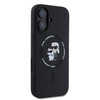 Karl Lagerfeld KLHMP16SSCMKCRHK iPhone 16 czarny/black HC MagSafe Silicone KC Heads Ring