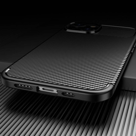 Case IPHONE 14 MAX Armored Shockproof Nexeri Carbon Fiber black