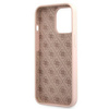 Guess GUHMP13LLSLMGLP iPhone 13 Pro / 13 6.1 &quot;light pink / light pink hardcase Silicone Script Gold Logo Magsafe