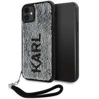 Karl Lagerfeld KLHCN61PSQRKS iPhone 11 / Xr 6.1&quot; silver/silver hardcase Sequins Cord