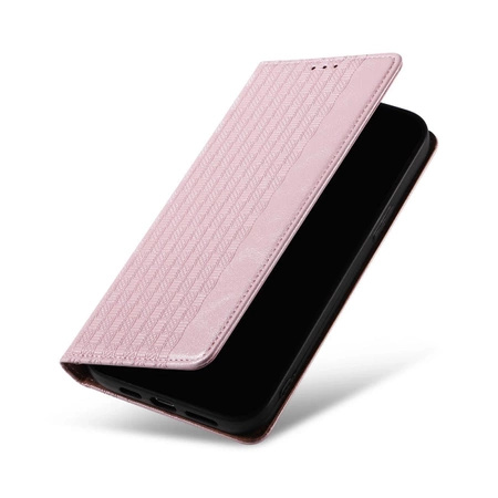 Magnet Strap Case iPhone 14 Hülle Flip Wallet Mini Lanyard Ständer Pink