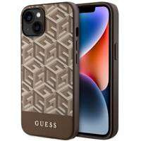 Guess GUHMP14SHGCFSEW iPhone 14 6.1" brązowy/brown hardcase GCube Stripes MagSafe