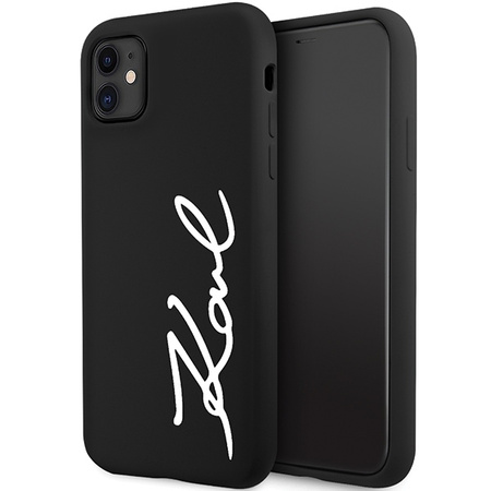 Karl Lagerfeld KLHCN61SKSVGK iPhone 11 / Xr 6.1&quot; black/black hardcase Silicone Signature