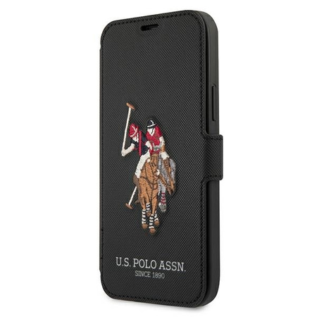 US Polo USFLBKP12MPUGFLBK iPhone 12/12 Pro 6,1" czarny/black book Polo Embroidery Collection