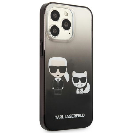 Karl Lagerfeld KLHCP13LTGKCK iPhone 13 Pro / 13 6,1 &quot;hardcase black / black Gradient Ikonik Karl &amp; Choupette