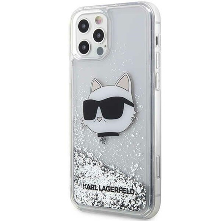 Karl Lagerfeld KLHCP12MLNHCCS iPhone 12/ 12 Pro 6.1&quot; silver/silver hardcase Glitter Choupette Head