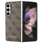 Original Handyhülle SAMSUNG GALAXY Z FOLD 5 Guess Hardcase 4G Charms Collection (GUHCZFD5GF4GBR) braun