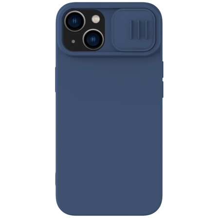 Nillkin CamShield Silky Silicone Case for iPhone 15 Plus with Camera Protector - Dark Blue