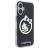 Original Handyhülle IPHONE 16 Hello Kitty Hardcase IML Fun Bow MagSafe (HKHMP16SHFLBK) schwarz